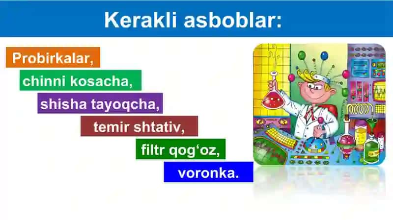 Ifloslangan osh tuzini tozalash 3