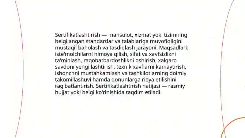Sertifikatlashtirish asosiy maʼlumotlar xalqaro sertifikatlashtirish tashkilotlari 3