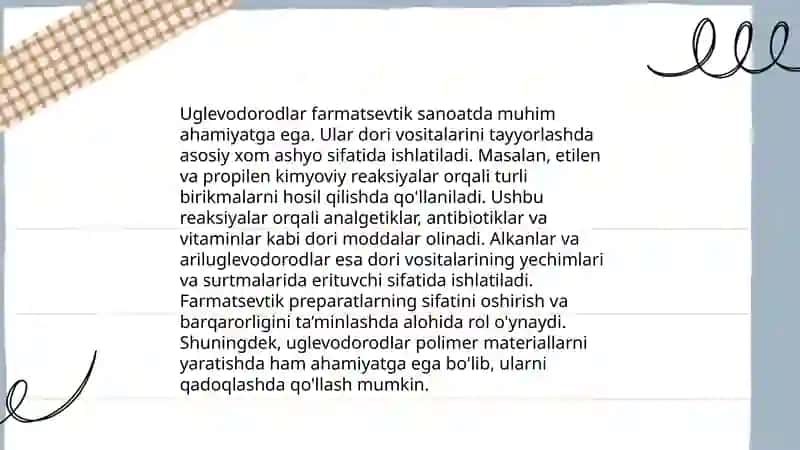 Uglevodorodlarning medicinada qollanilishi 3