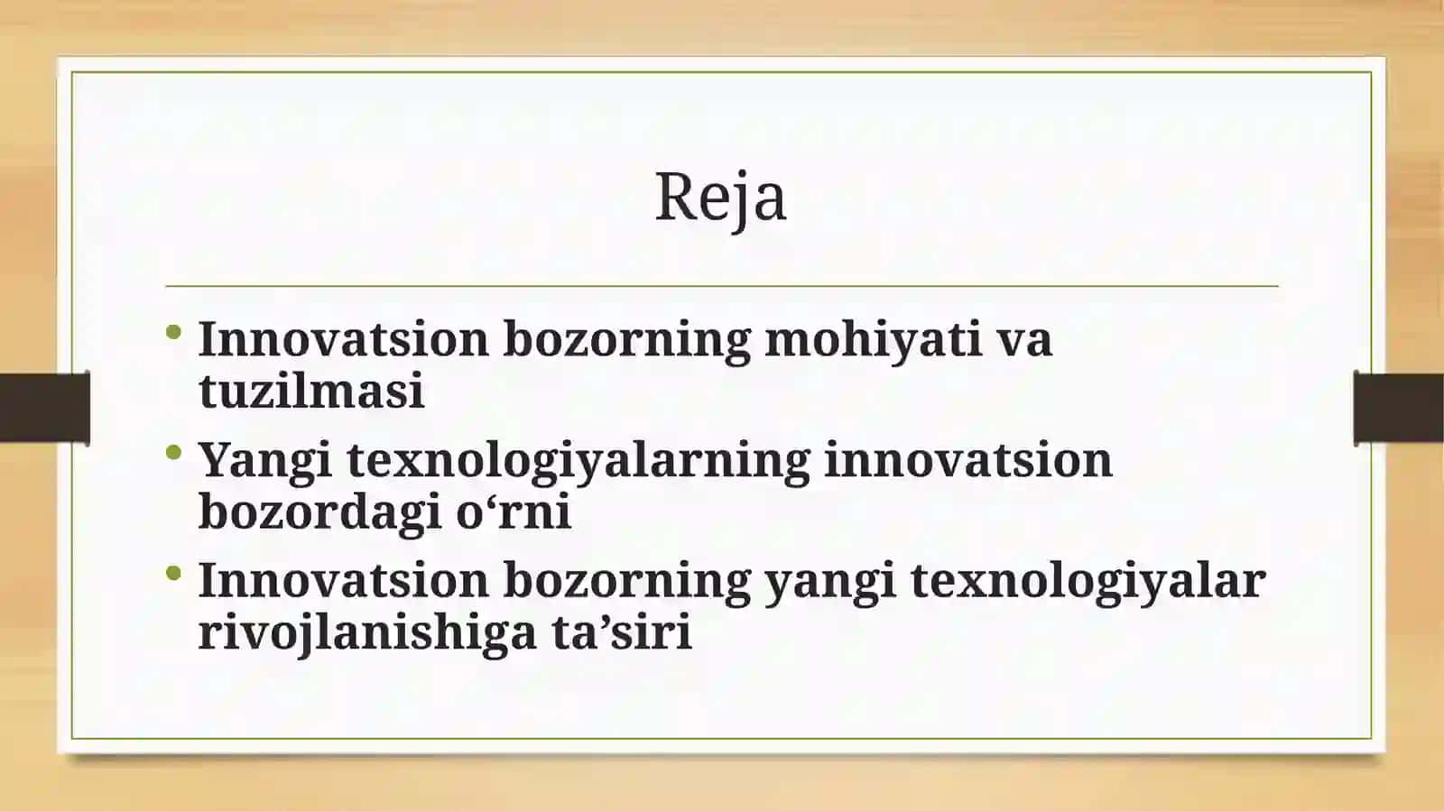 Innovatsion bozor tuzilmasi va uning yangi texnologiyalari va rivojlanishi 3