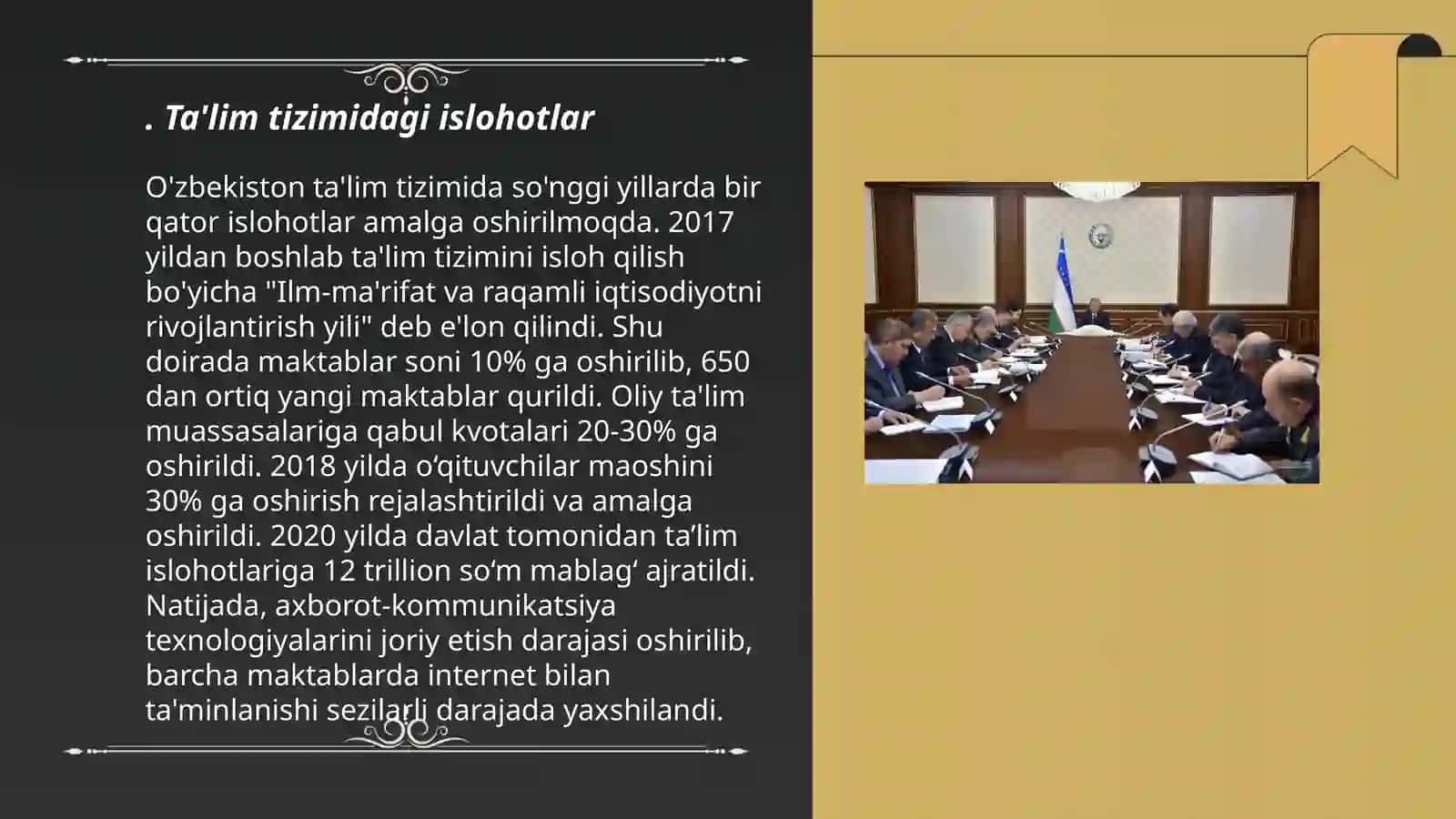 Oʻzbekiston Respublikasida ijtimoiy sohadagi islohotlar Bahronova Xilola 3