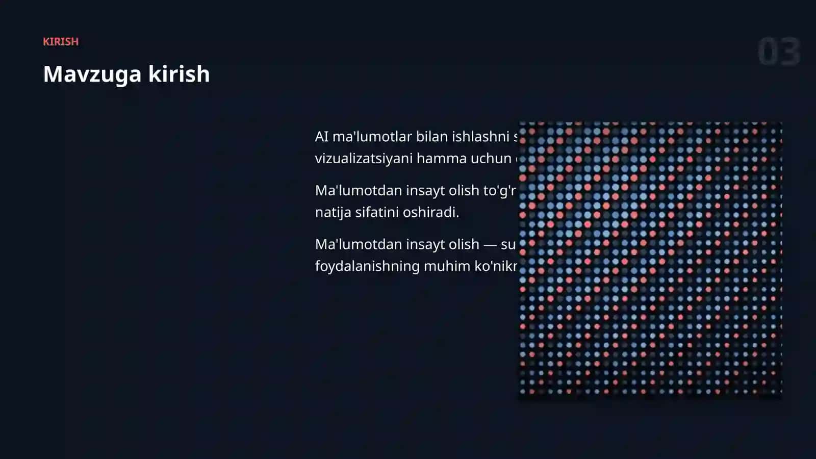 Ma'lumotlar bilan ishlash 3
