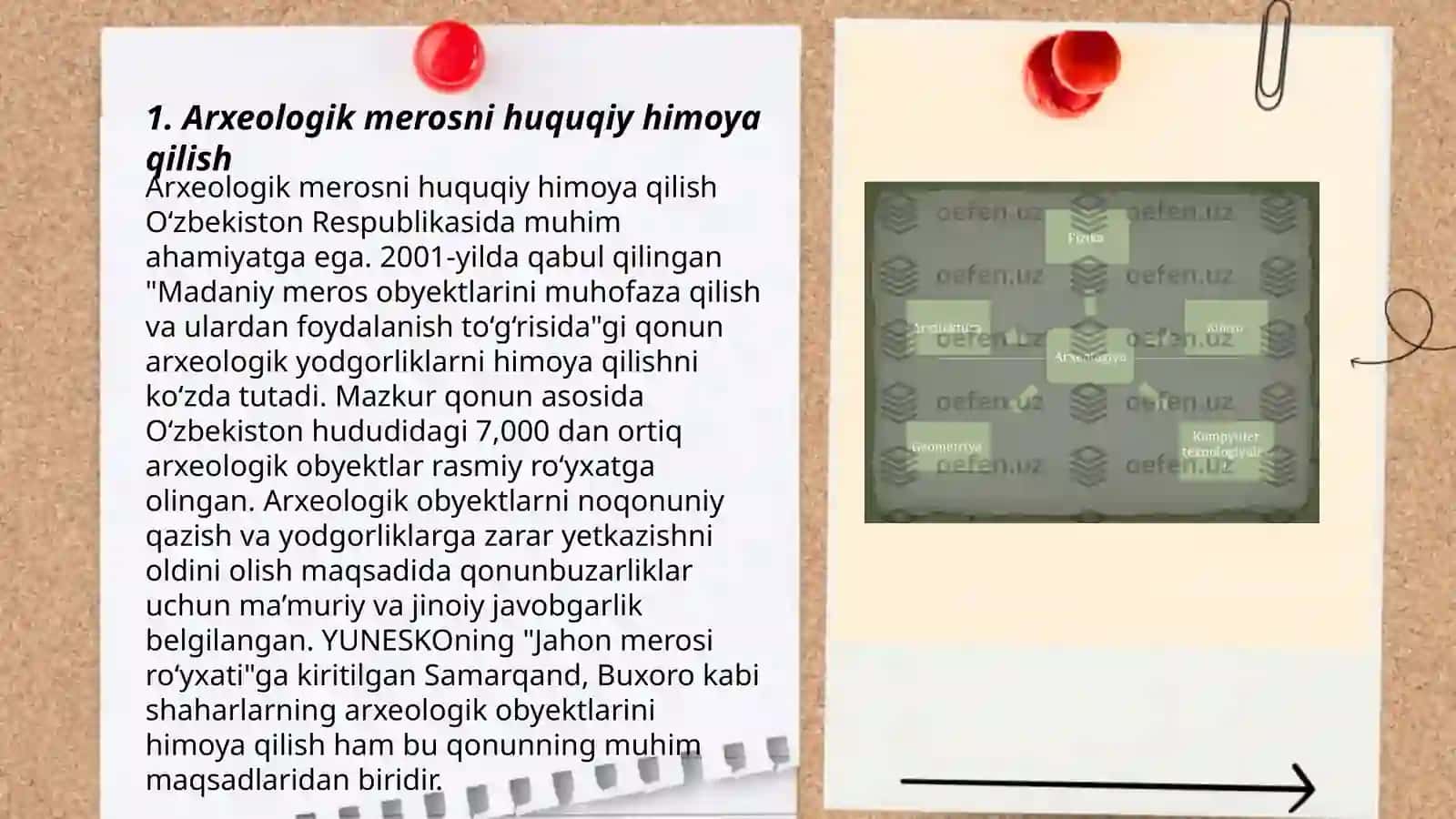 Arxeologiya merosiobyektlarini muhofaza qilish va ulardan foydalanish usullari 3
