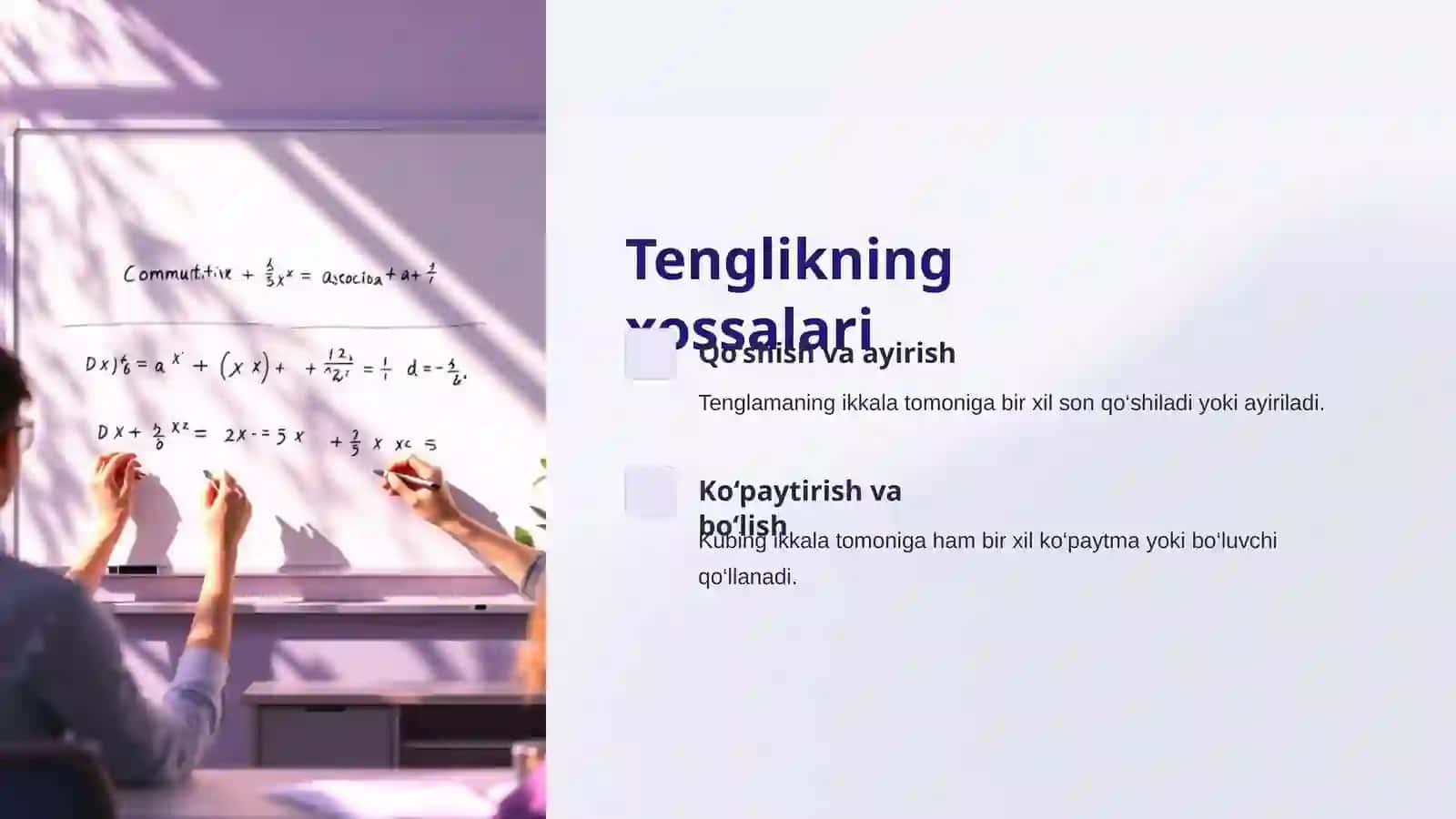 Bir nomaʼlumli tenglamalar bilan tanishuv 3