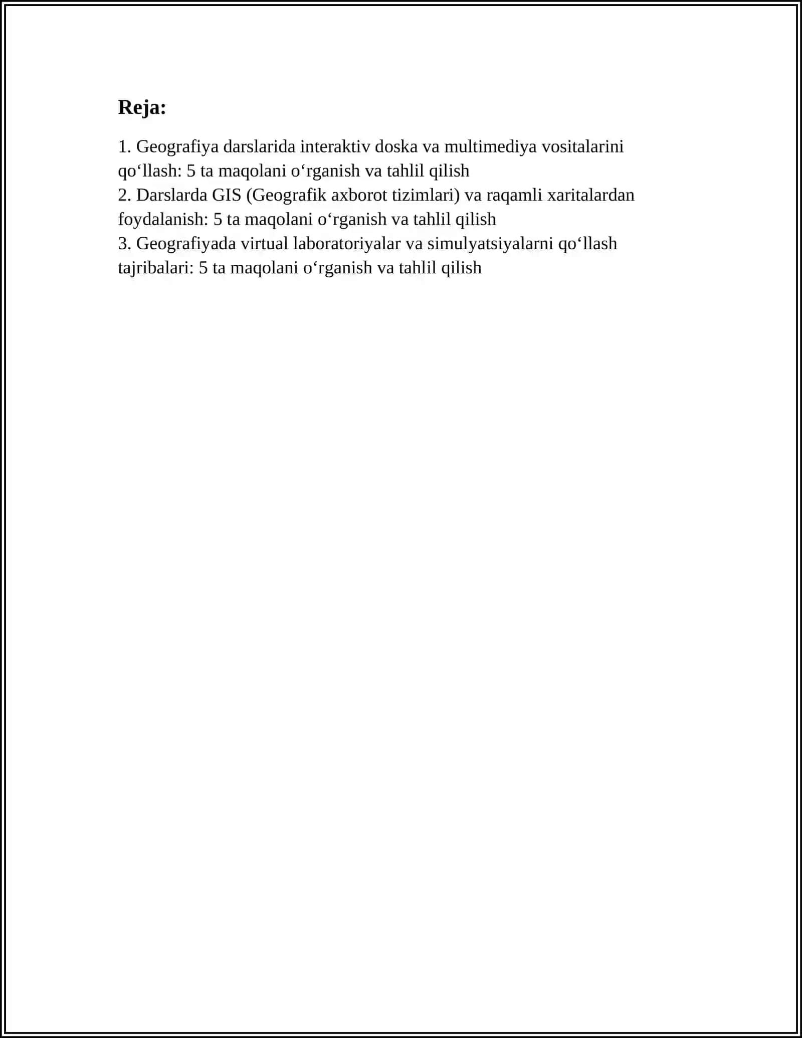 GEOGRAFIYA MAVZULARIGA OID DARSLARDAN ZAMONAVIY PEDAGOGIK TEXNOLOGIYALAR 3
