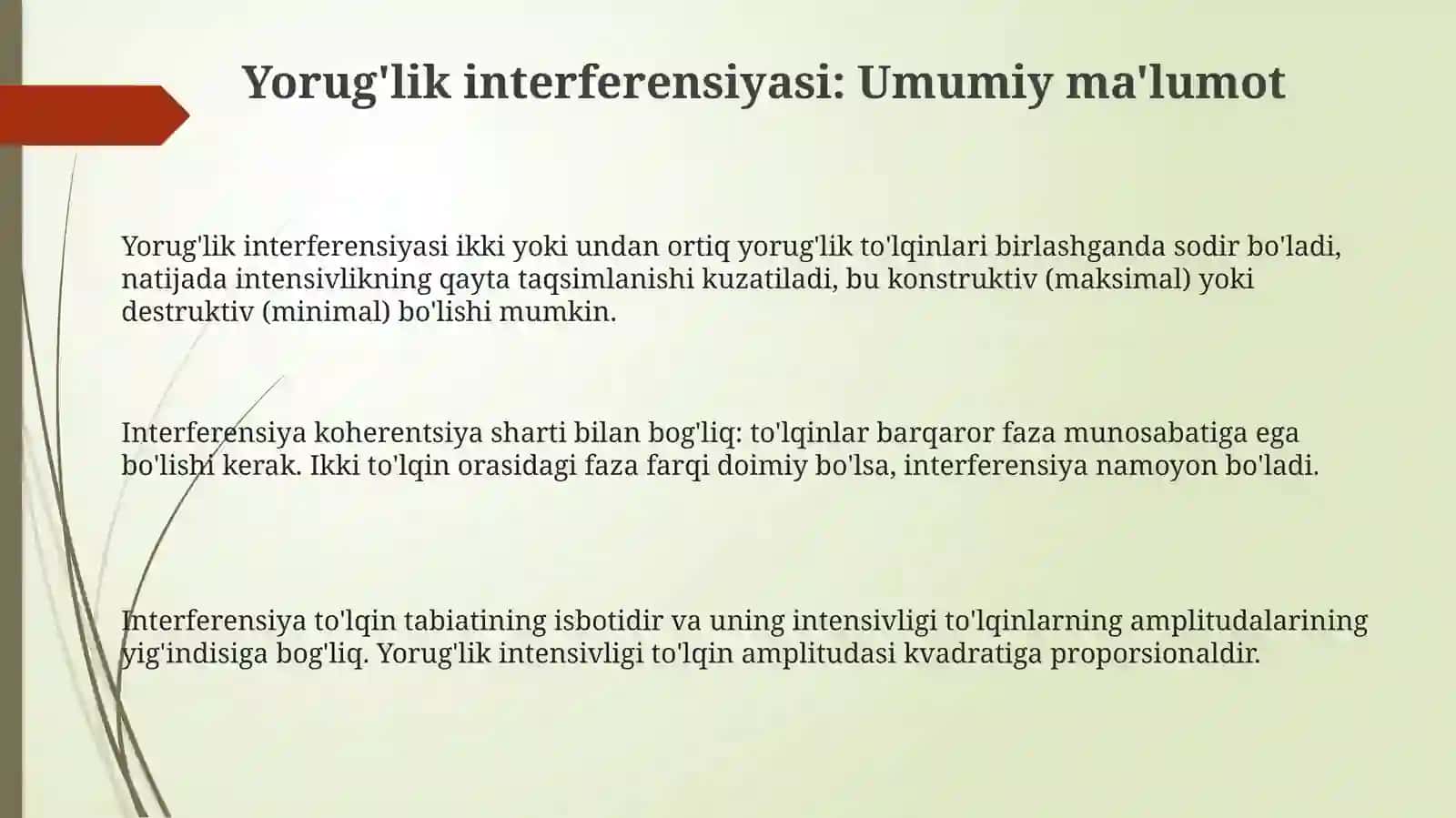 Yorug’lik interferensiyasini kuzatish usullari 3