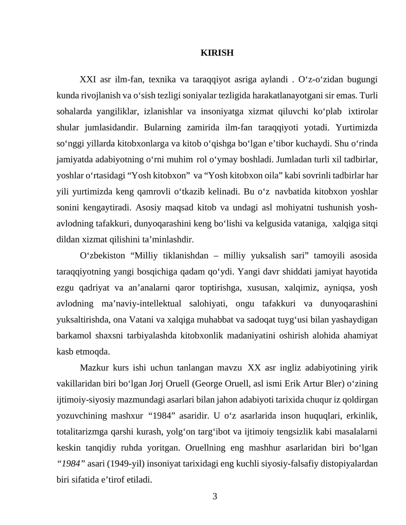 Jorj Oruellning “1894” asaridagi g’oyalarning bugungi kun uchun ahamiyati 3