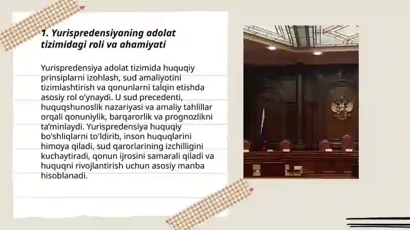 Yurispredensiya - adolat kaliti sifatida 3