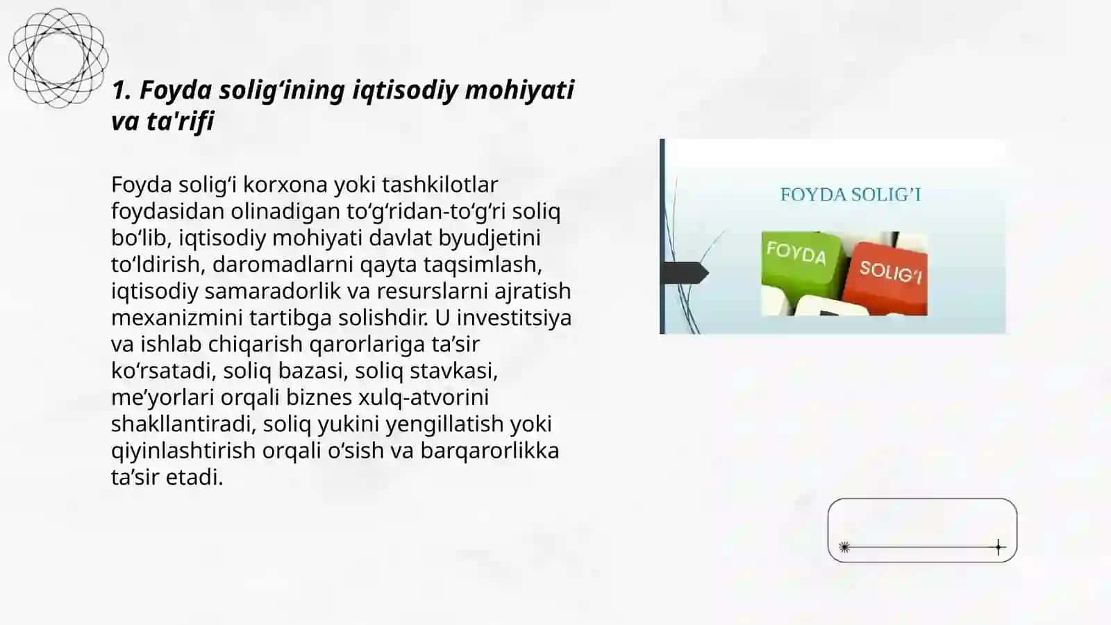 Foyda solig‘ining iqtisodiy mohiyati va ahamiyati 3