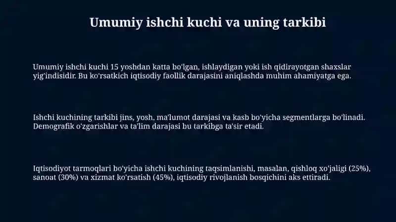 Umumiy ishchi kuchi va uning tarkibi 3