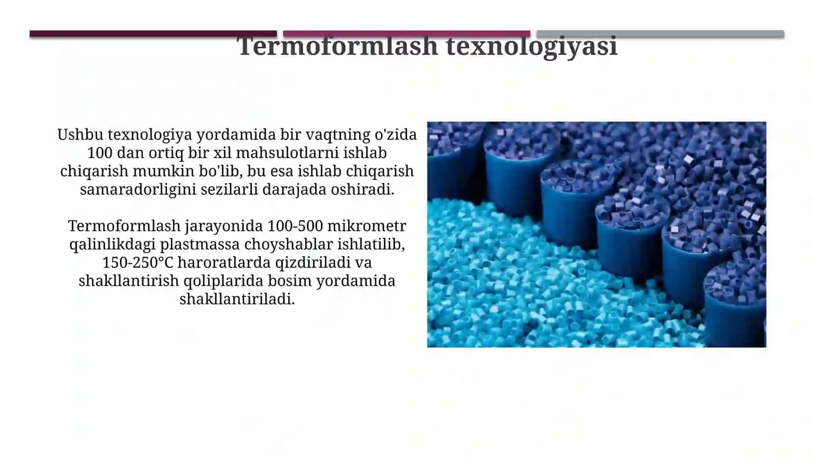 Polimerlar va plastmassalar maxsulotlari ishlab chiqarish texnologiyasi 3