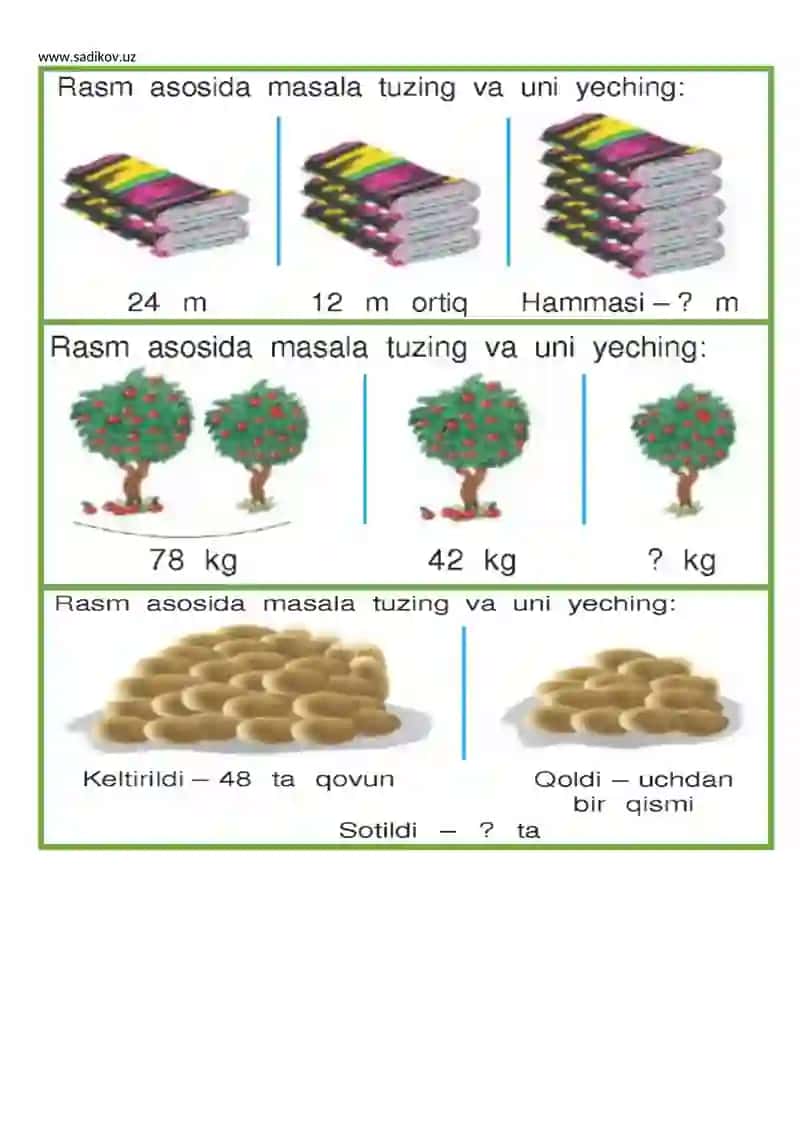 3-sinf Tarqatma materialla 3