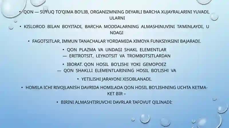 Bolalarda qon yaratish tizimi anatamo-fiziologik xususiyatlari 3