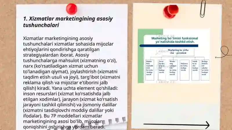 Xizmatlar marketingi va ularning xususiyatlari 3