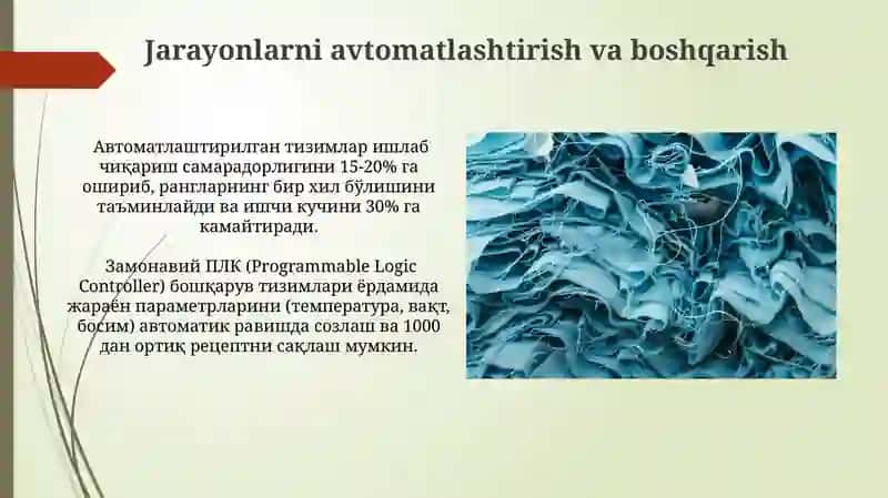 Kimyoviy tolalarni massada bo‘yash texnalogiyasi va jixozlari 3