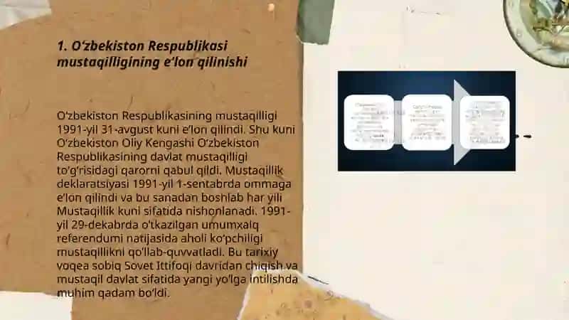 Oʻzbekistonning eng yangi tarixi fanidan takrorlash 3