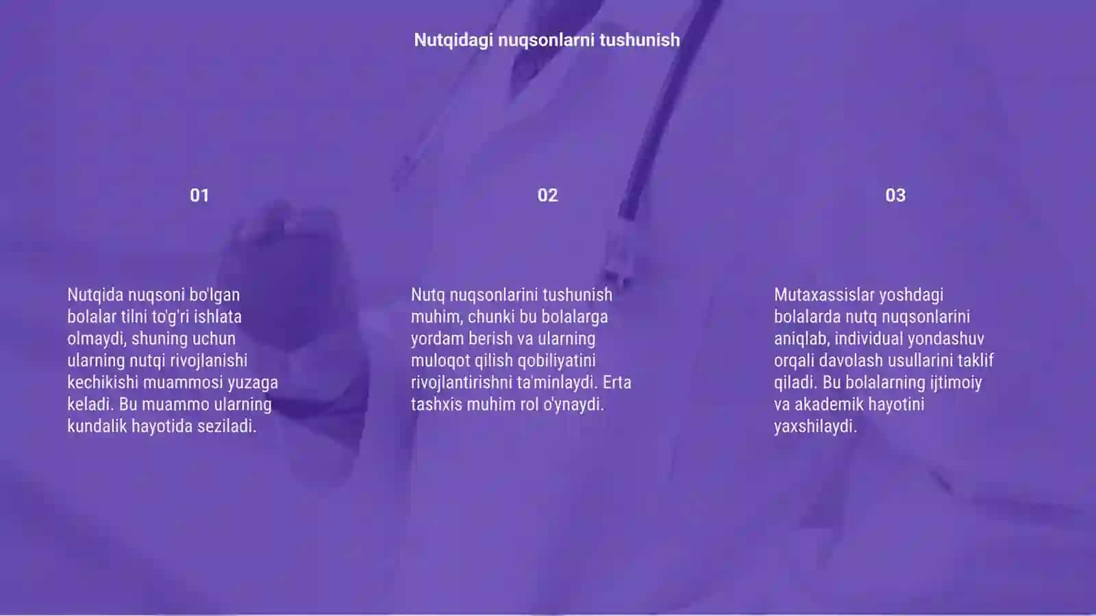 Nutqida nuqsoni bo'lgan bolalar 3