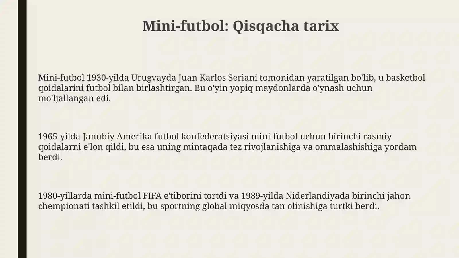 Sport oyinlari. Mini fudbol oʻyini texnikasini oʻrganish 3