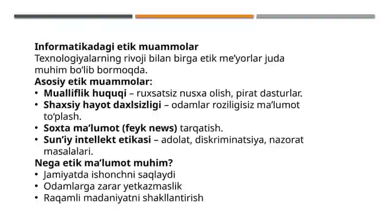 XAVFSIZLIK VA ETIK–IJTIMOIY MUAMMOLAR 3