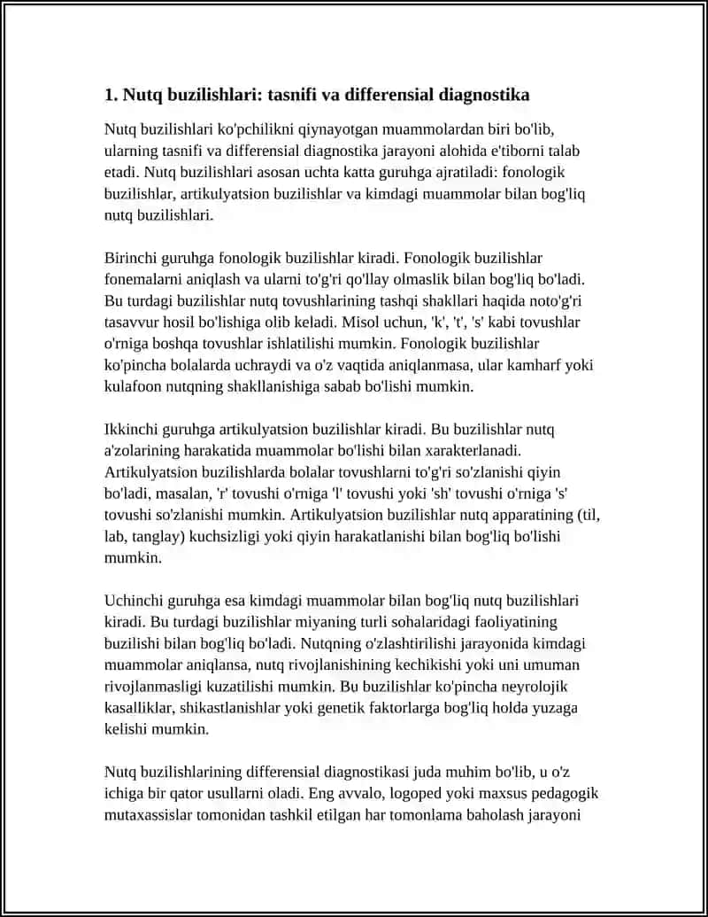 NUTQ BUZILISHLARI DIAGNOSTIKA VA KOMPILEKISI 3