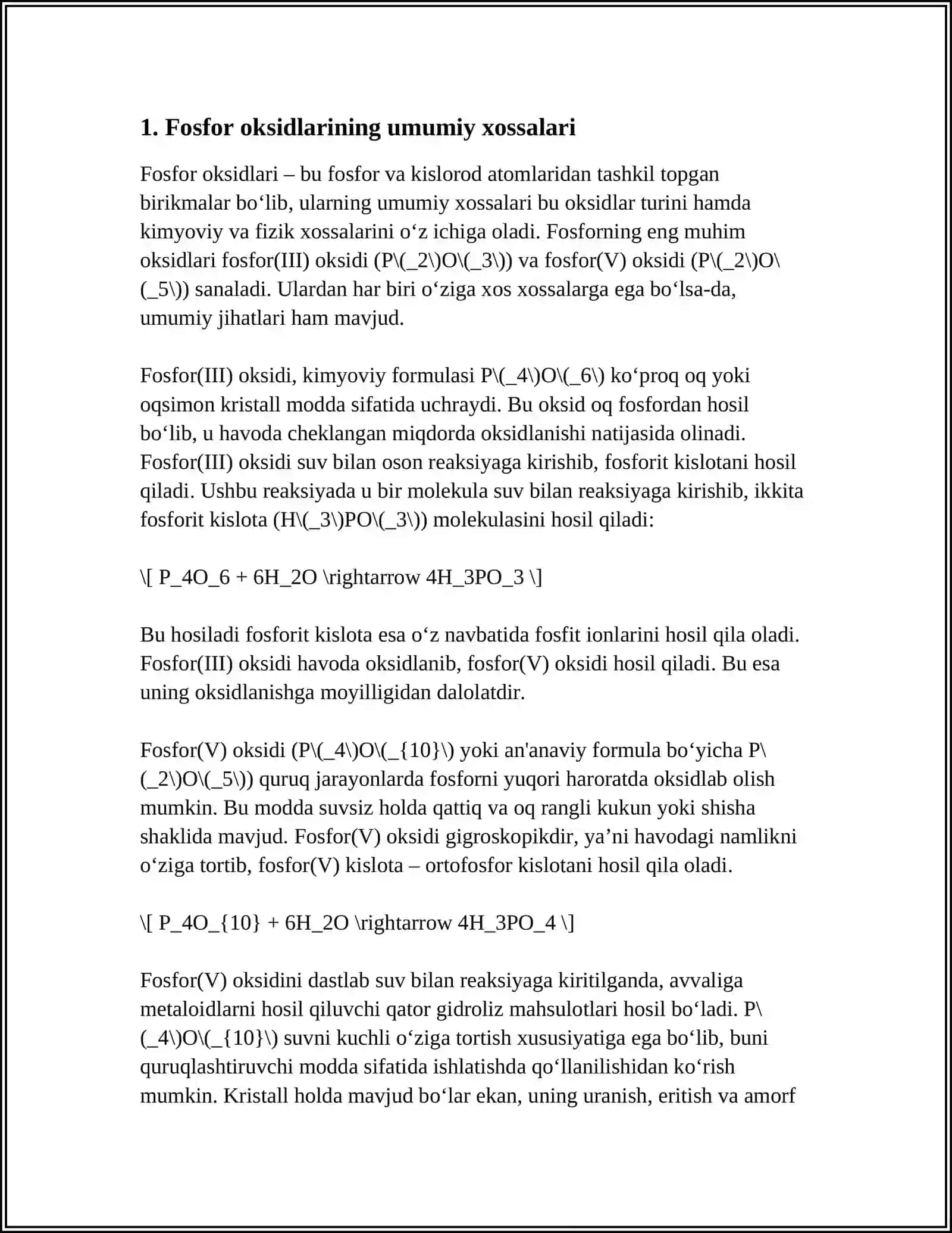 FOSFOR OKSIDLARI VA KISLORODLI KISLOTALARI 3