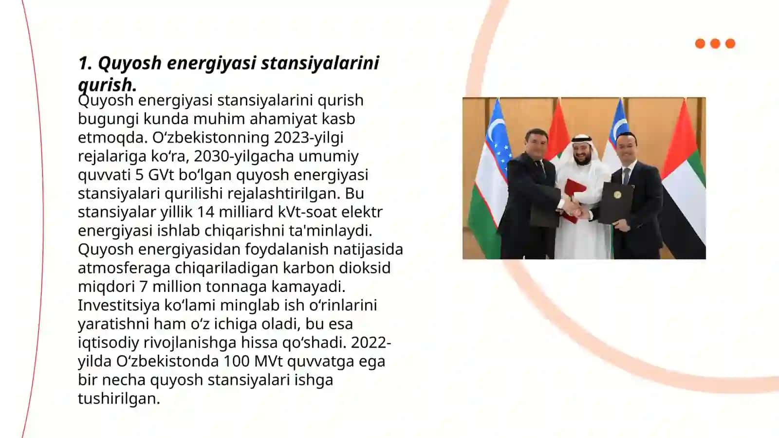 Tiklanadigan energiya manbalarini o'zlashtirishga yangidan yo'naltirilayotgan investiciyalar 3