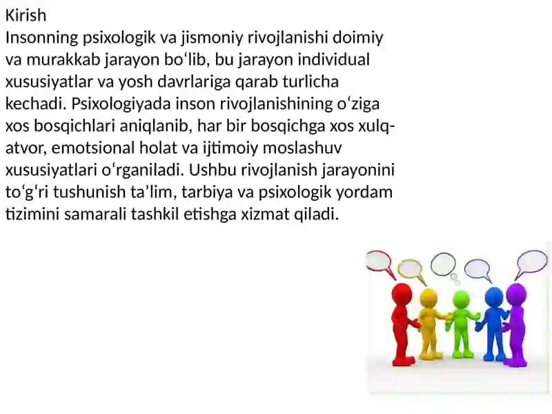 RIVOJLANISHNINGYOSHGAVAINDIVIDUALXUSUSIYATLARGAOIDTADQIQOTLARTAHLILI 3