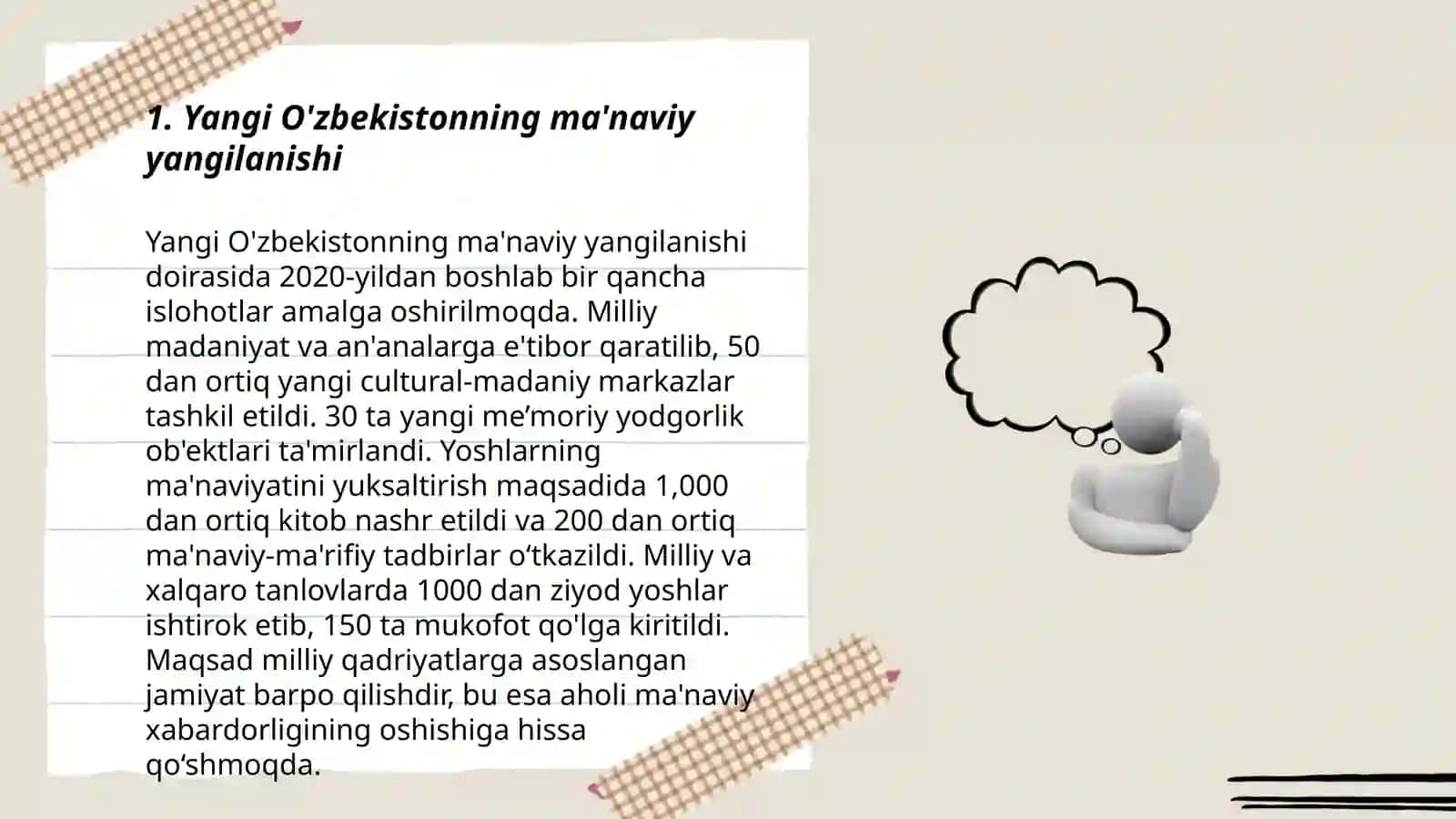 Yangi O'zbekistonning 3-renesans tomon tutgan yòli 3