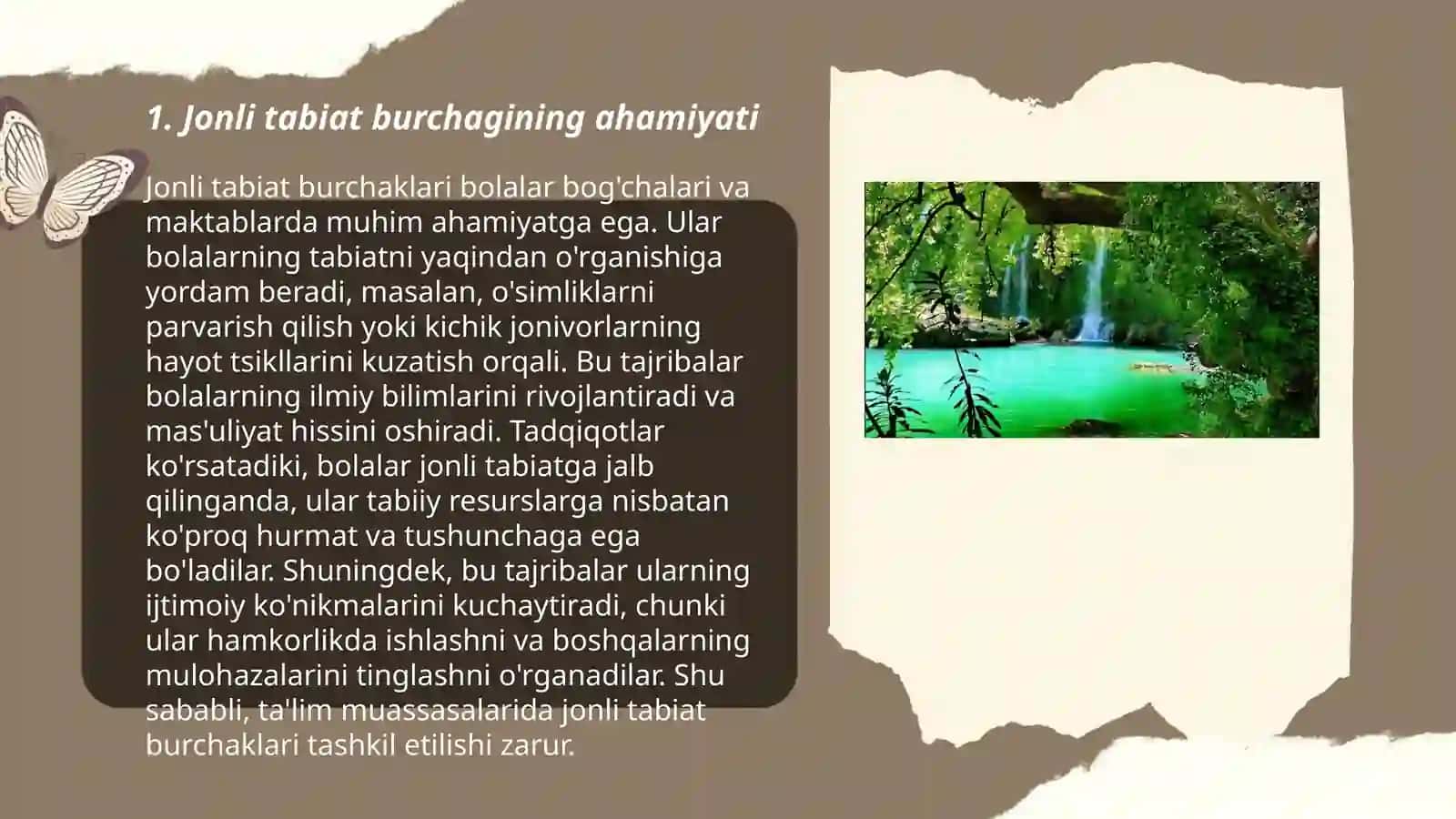 Jonli tabiat burchagi 3