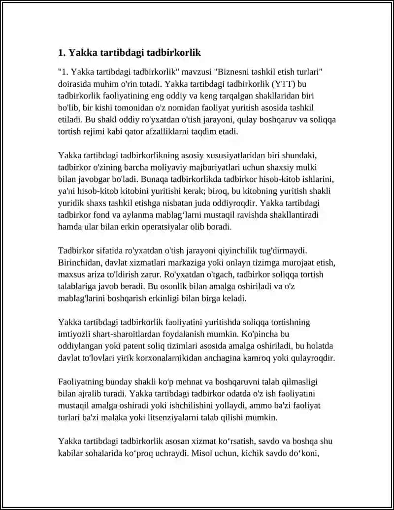 BIZNESNI TASHKIL ETISH TURLARI 3