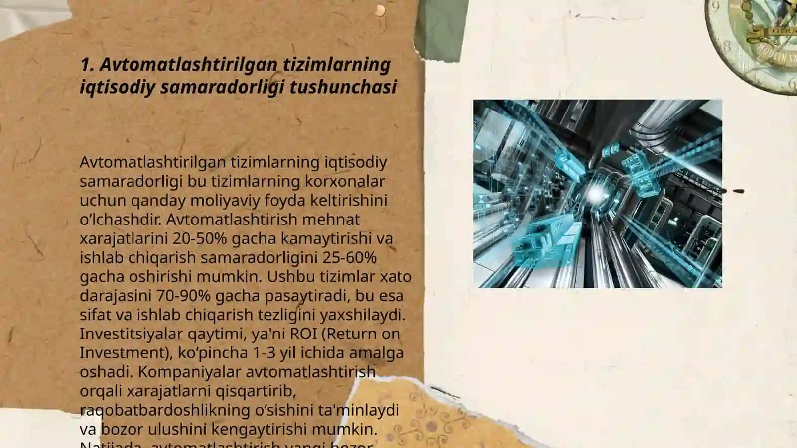 Avtomatlashtirilgan tizimning iqtisodiy samaradorligi 3
