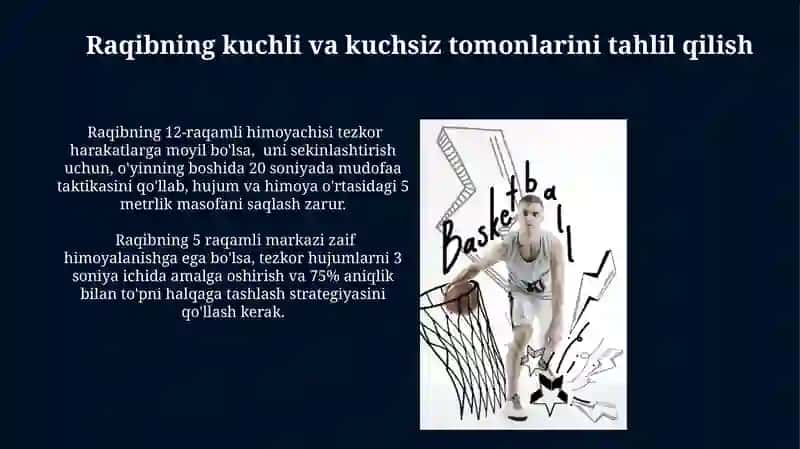 Basketbol oʻyin taktikasi asoslari 3