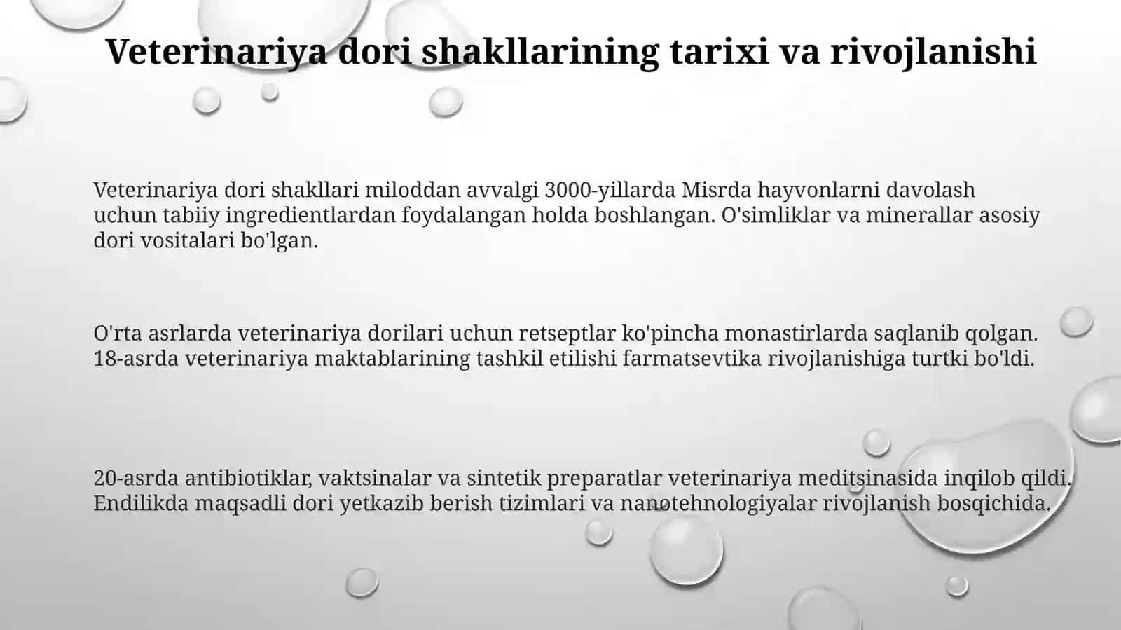 Veterinariya dori shakllarinitayyorlashtexnologiyasi 3