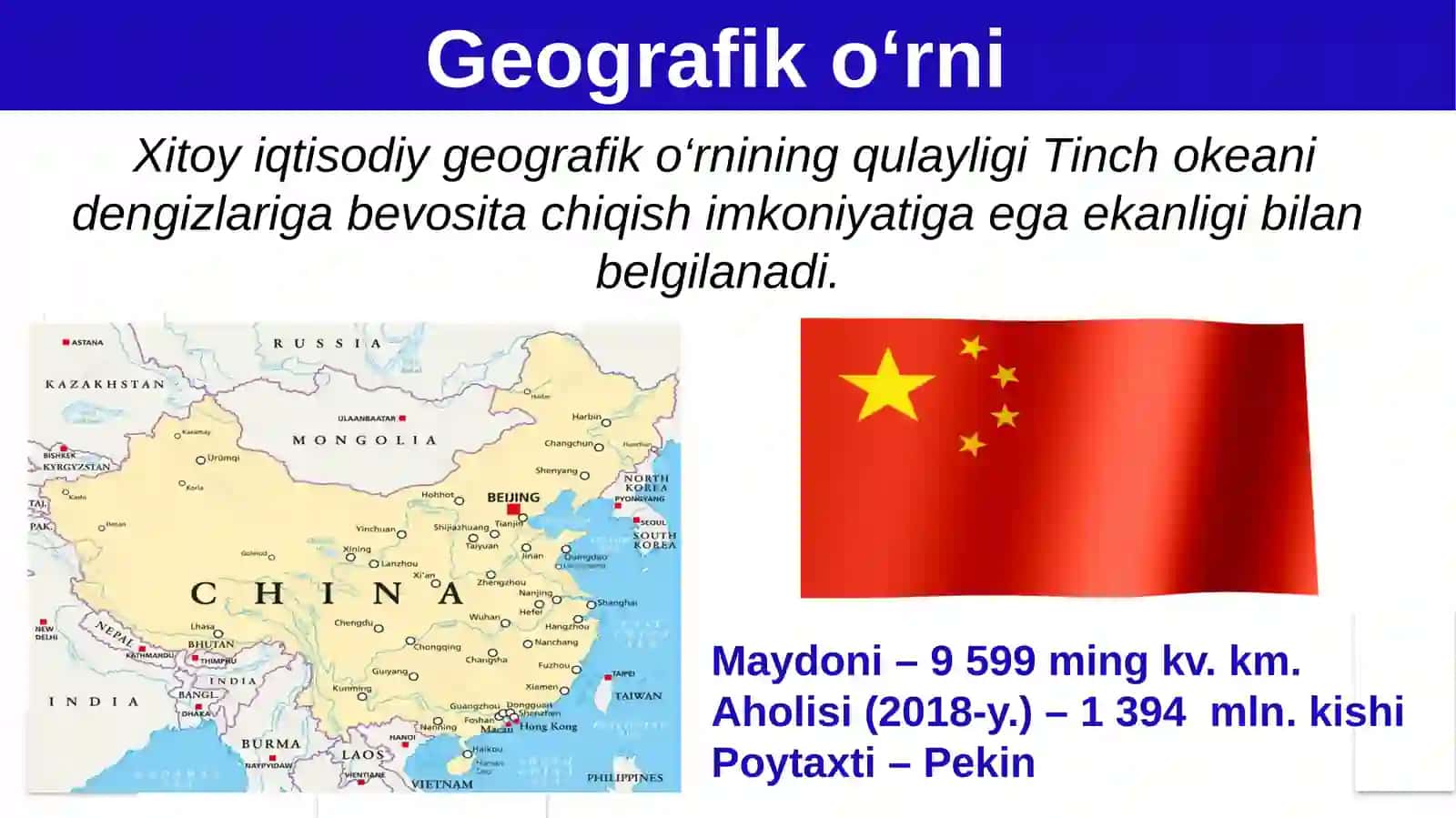 Xitoy Xalq Respublikasi 10-sinf GEOGRAFIYA 3