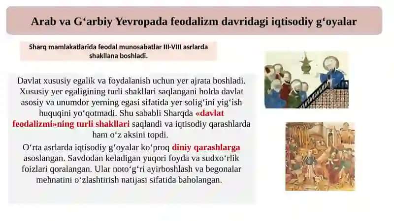 O'rta asrlar iqtisodiy tafakkurining ahamiyati va mazmuni 3