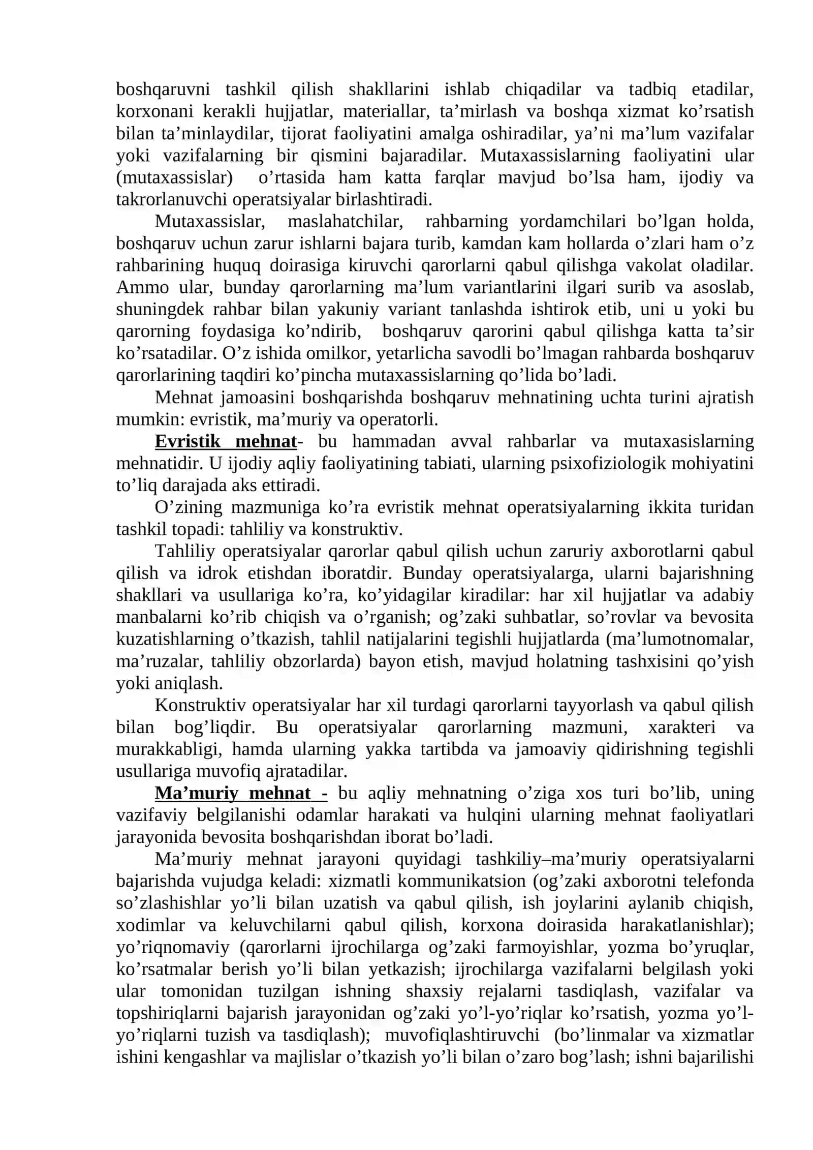 BOSHQARUV MEHNATINI TASHKIL QILISH 3