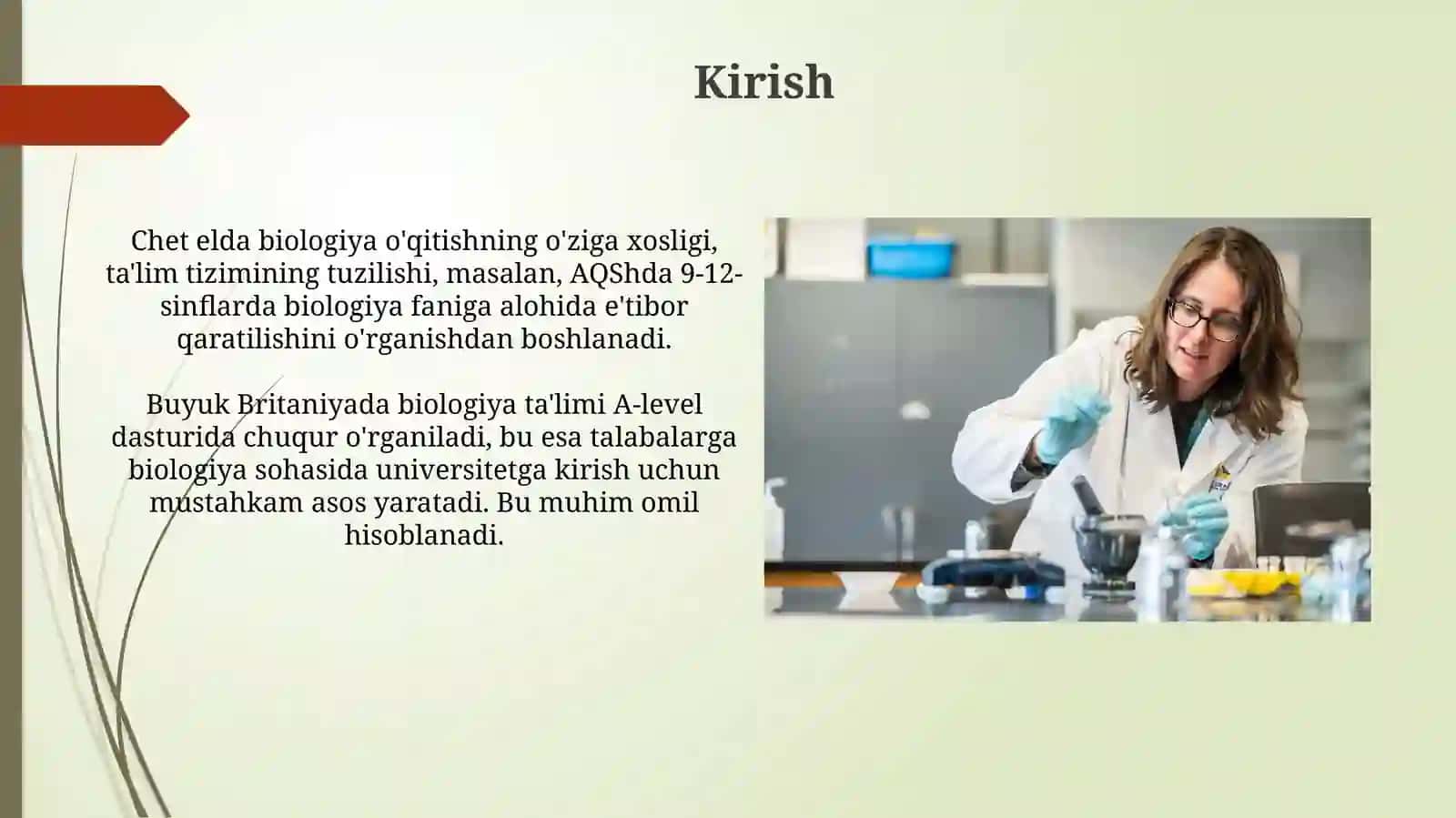 Chet ellarda biologiya talimining o'ziga xosligi 3