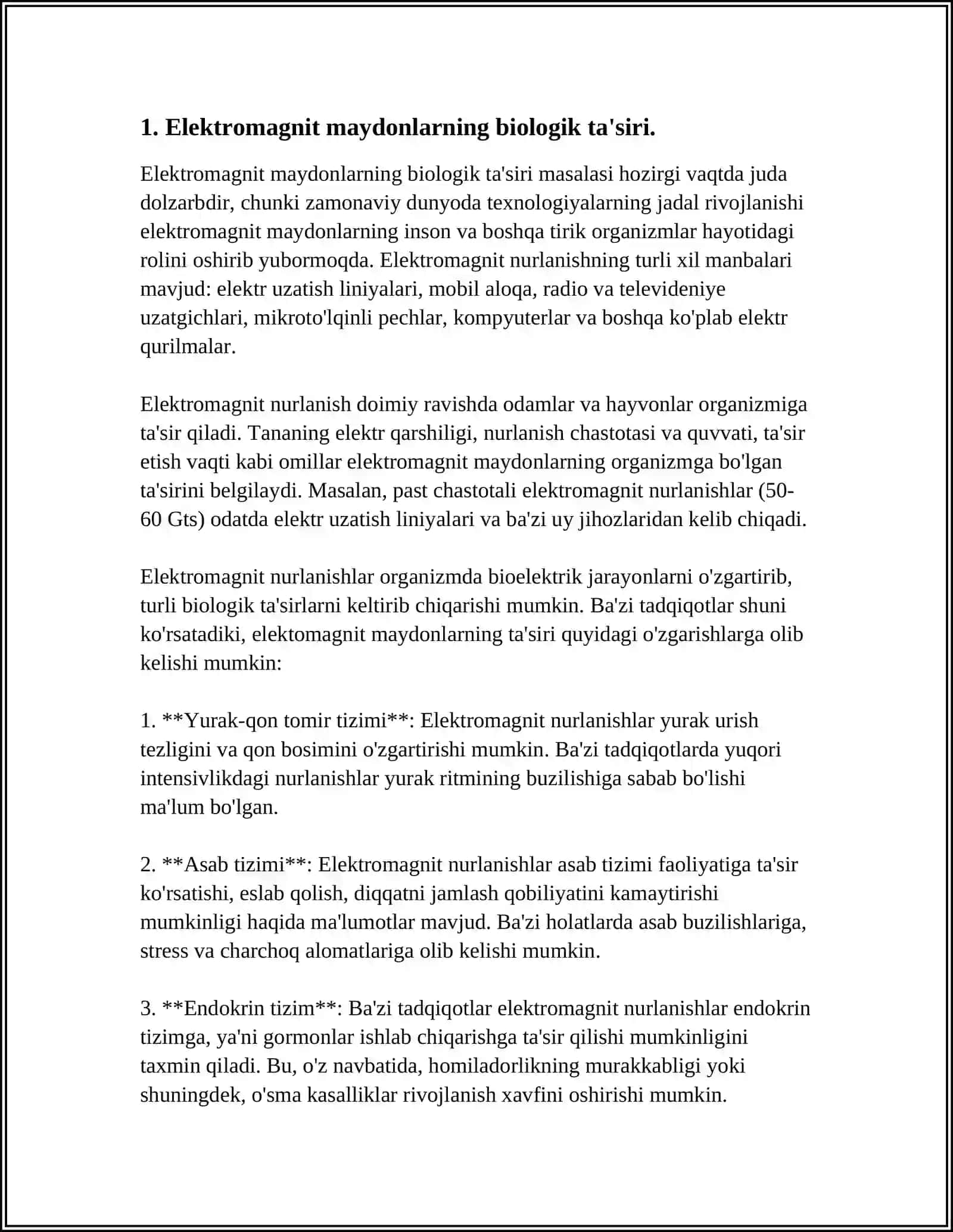 ELEKTROMAGNIT MAYDONINING ORGANIZMGA TASIRI 3