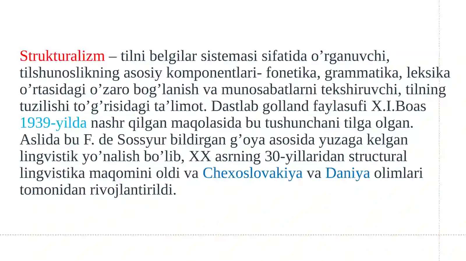 Tilshunoslikda strukturalizm yo’nalishi 3