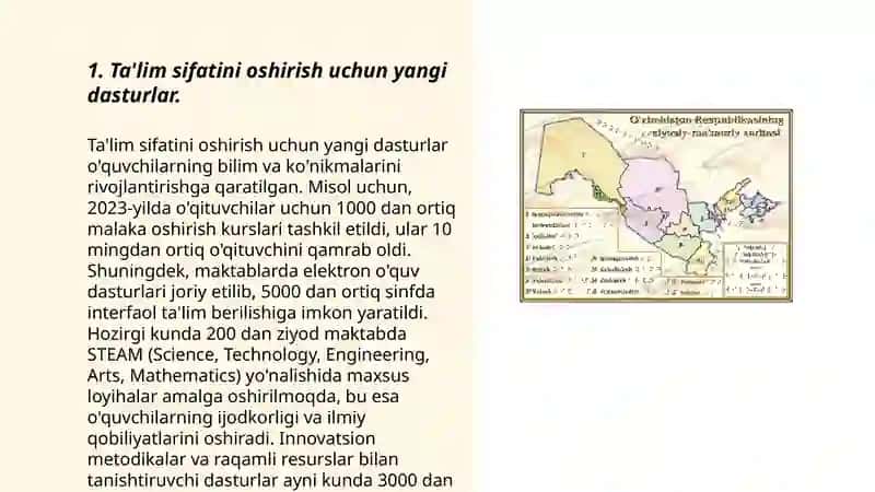 Ta'lim sifatini oshirish uchun yangi dasturlar 3