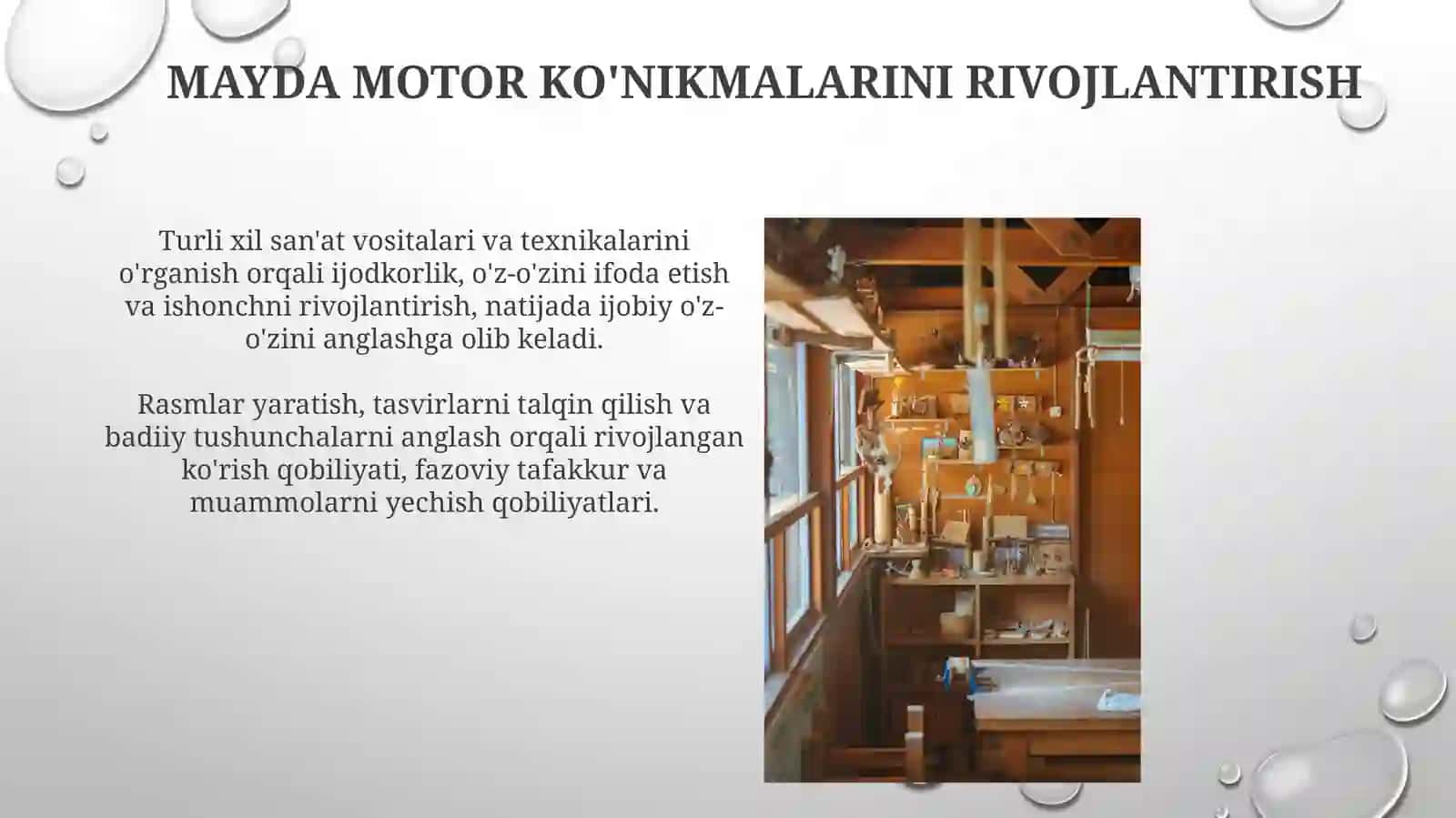 Tasviriy faoliyatning ahamiyati 3