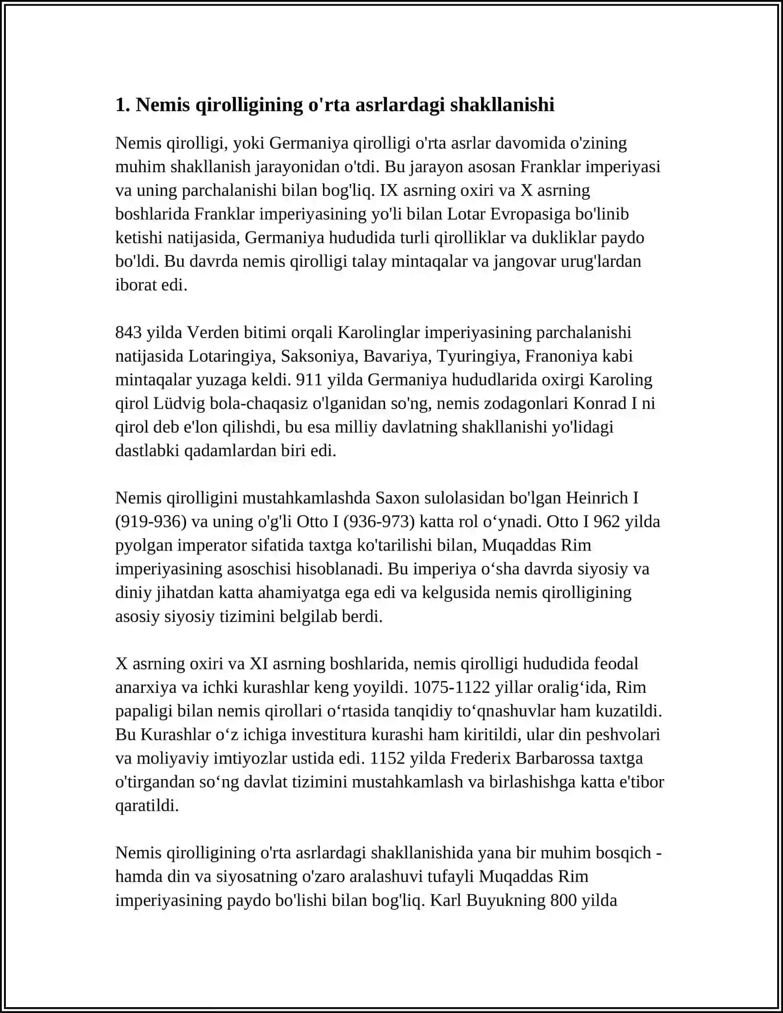 GERMAN QIROLLIGI MAVZUSIDA BITIRUV MALAKAVIY ISHI YOZISH 3