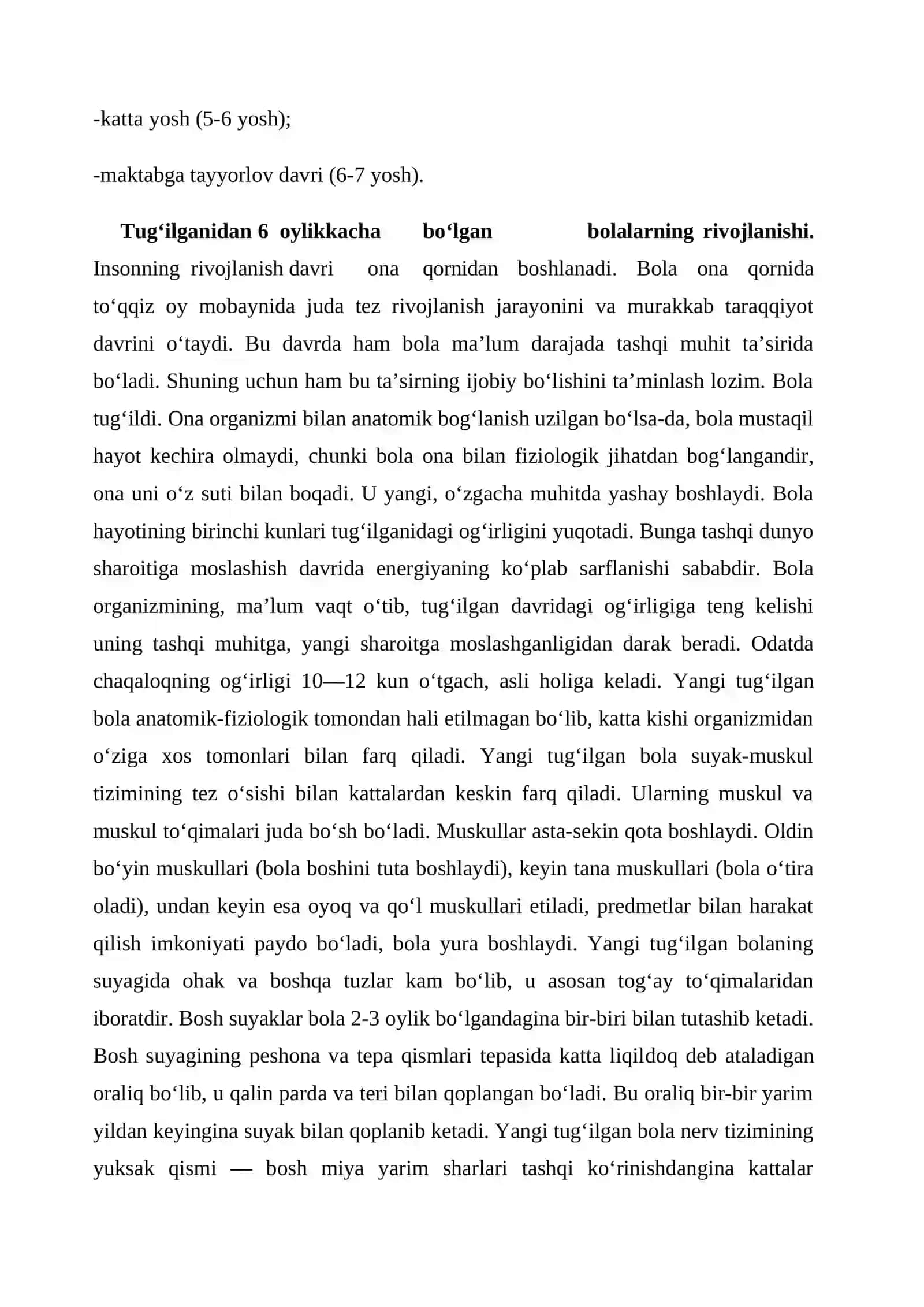 Bolalar rivojlanishi 3