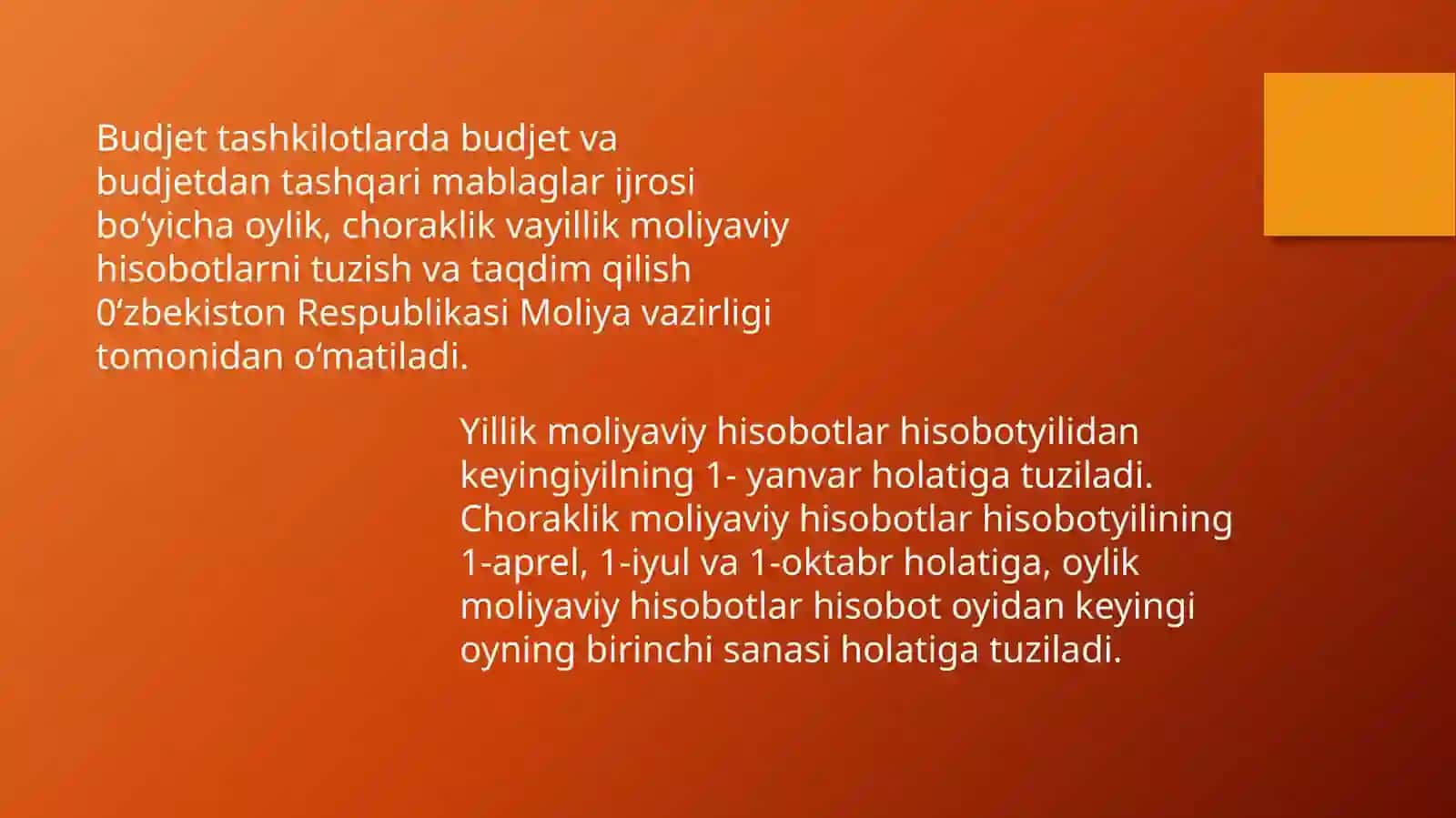 Byudjet tashkilotlarida qo’llaniladigan hisobvaraqlar ularning tayinlanishi va tuzilishi 3