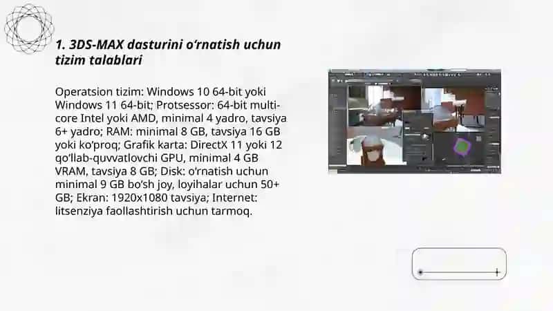 3DS-MAX dasturini o'rnatish 3