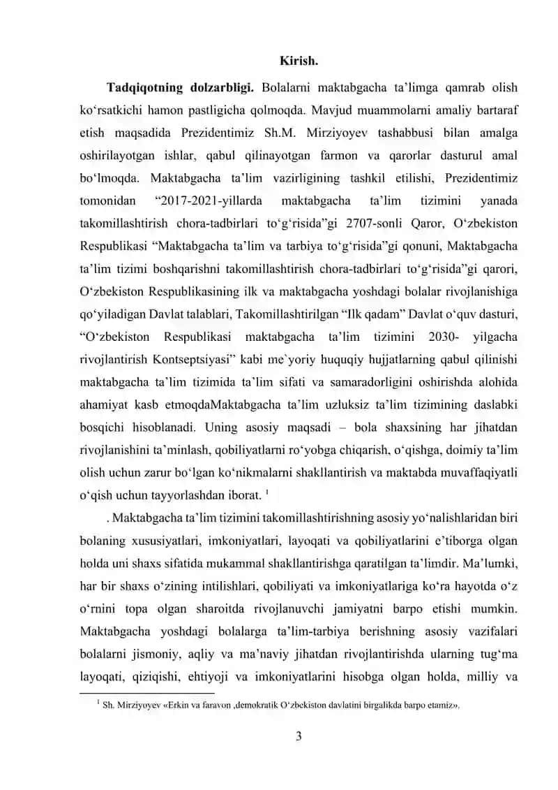 Davlatga qarashli bo‘lmagan maktabgacha ta’lim tashkilotida rahbarning ish faoliyati 3