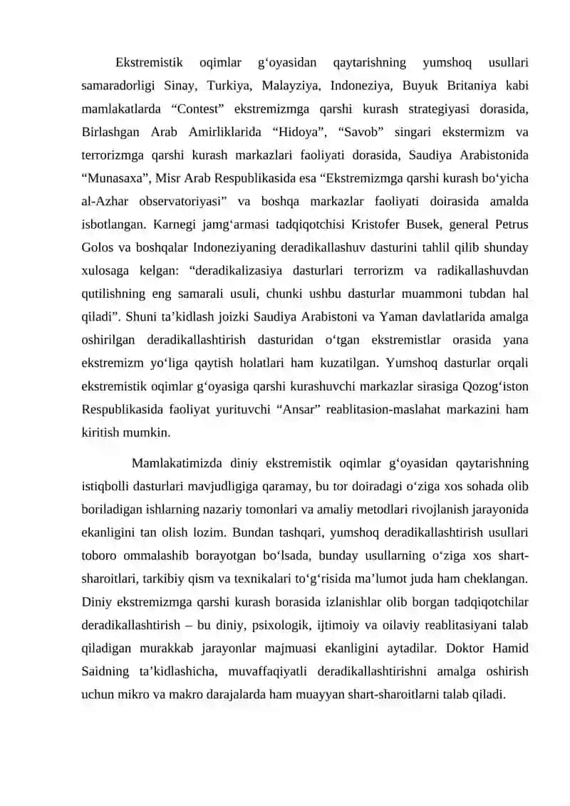 Diniy fundamentalizm, radikalizm va terrorizmning tarixi va yo`nalishlari 3