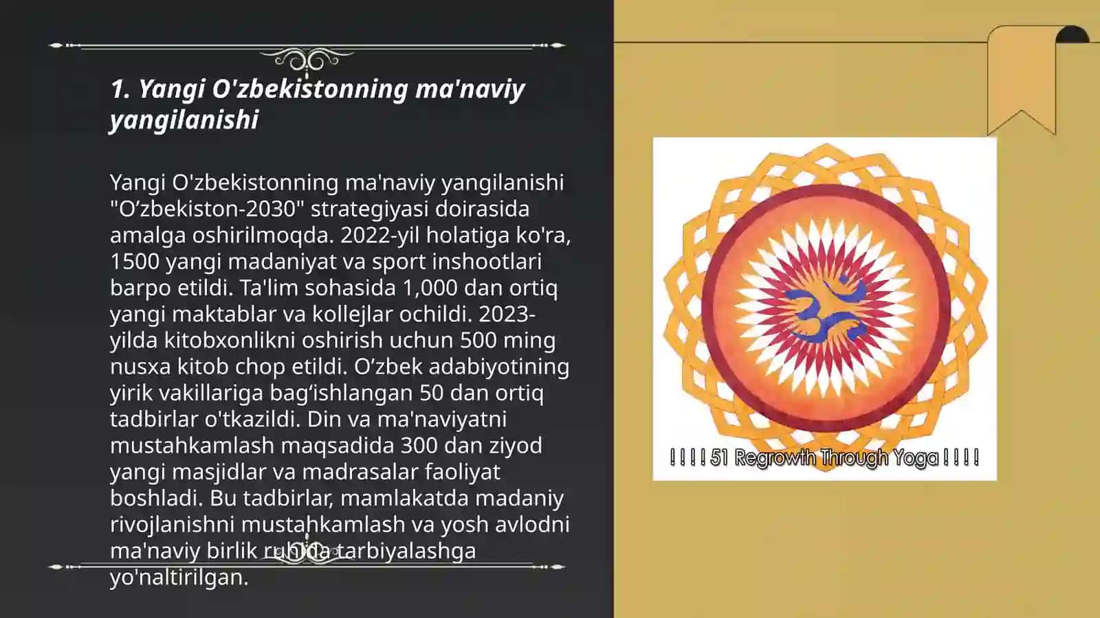 Yangi O'zbekistonning ma'naviy yangilanishi 3