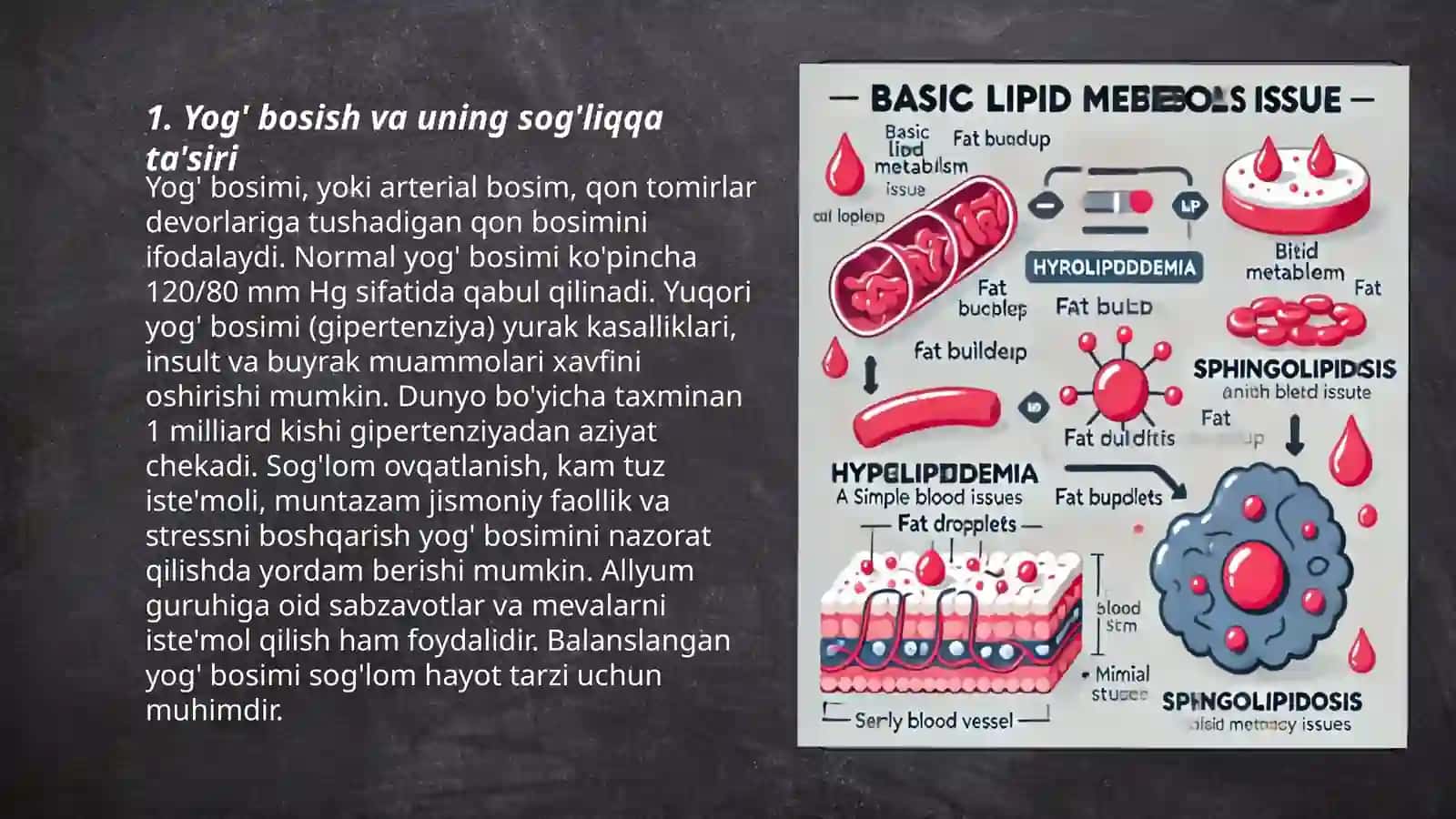 Yog' bosish, semirish, giperlipidemiya, sfingolipidozlar 3