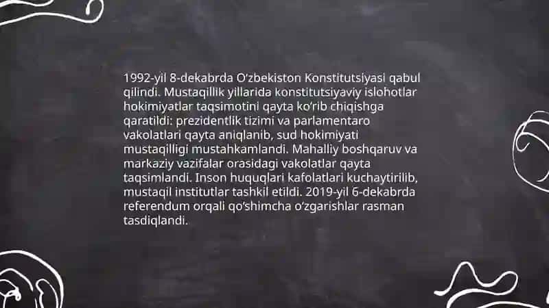 Mustaqillik yillarida davlat boshqaruvi tizimida amalga oshirilgan islohotlar 3